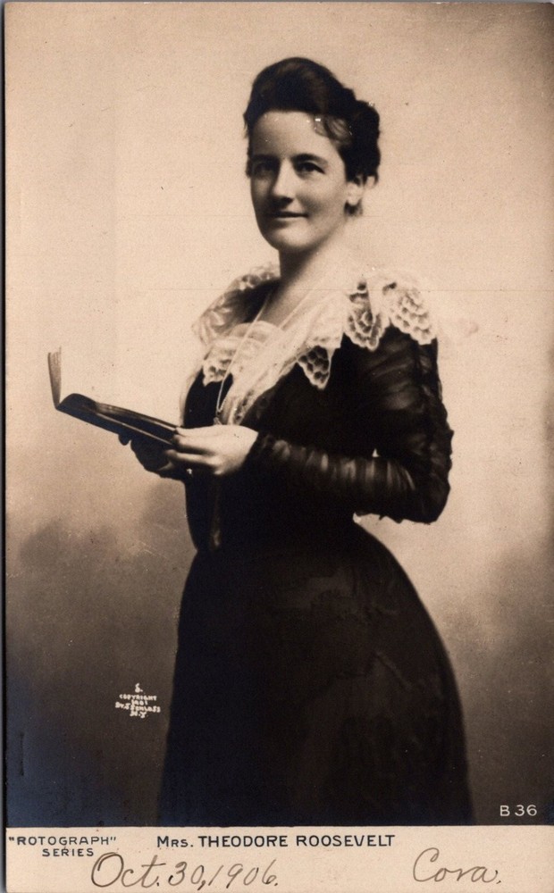 1906 Mrs. Theodore Roosevelt Rotograph RPPC L. Chevreux Studio Postcard