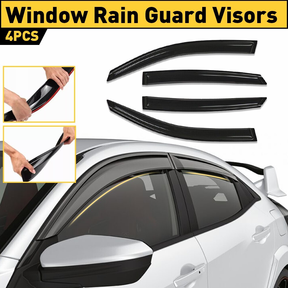17-21 Honda Civic Hatchback Window Visor Vent Rain Sun Deflector Guard