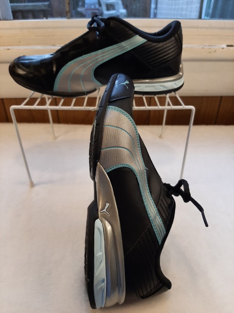 Puma Super Elevate Women's Running Shoes Black Teal Size 7 Comfy Sneakers