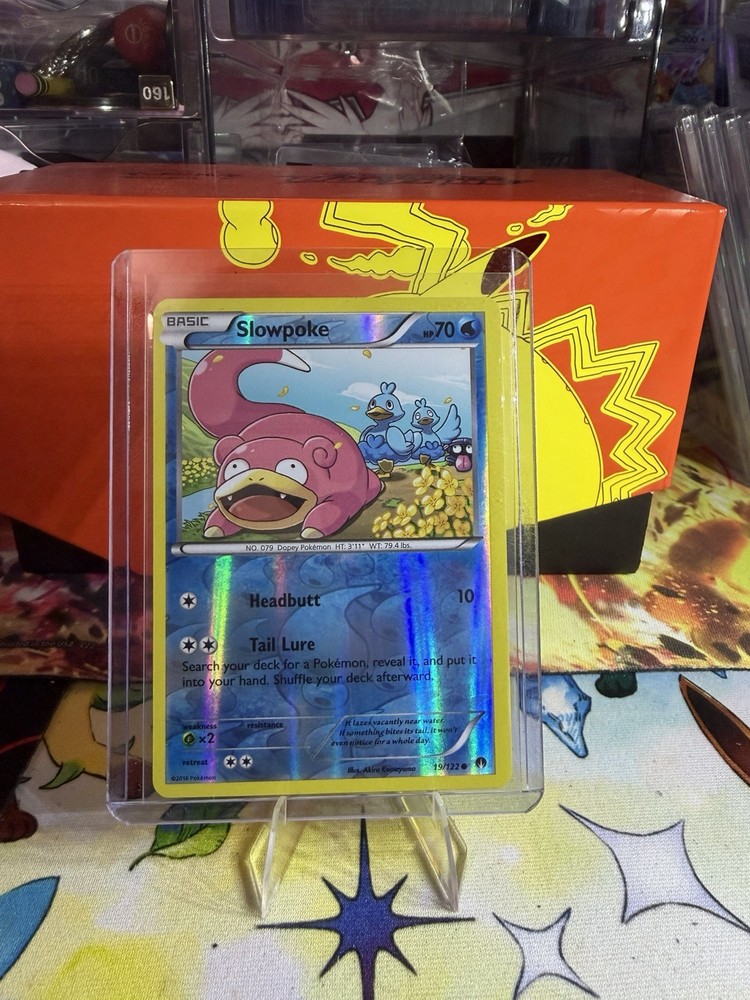 Pokemon Slowpoke 19/122 BREAKpoint Reverse Holo 2016 NM