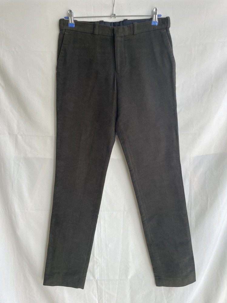Stephan Schneider Moleskin Dark Green Slim Fit Trousers Size 4