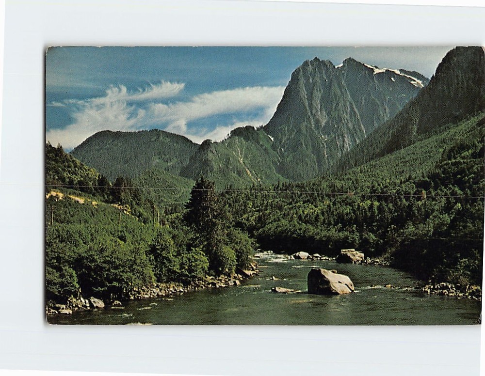 Postcard Mt. Index & Skykomish River Washington USA