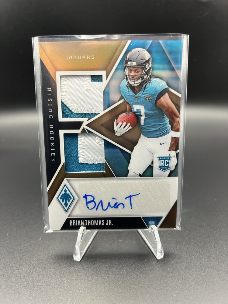 Brian Thomas Jr /33 Dual Patch Auto RC 2024 Panini Phoenix Rising Rookie Jaguars