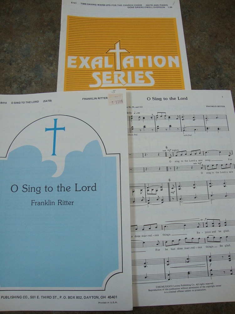 2 CHORAL SONGS MUSIC CHOIR VOCAL Christian Church Sheet Music