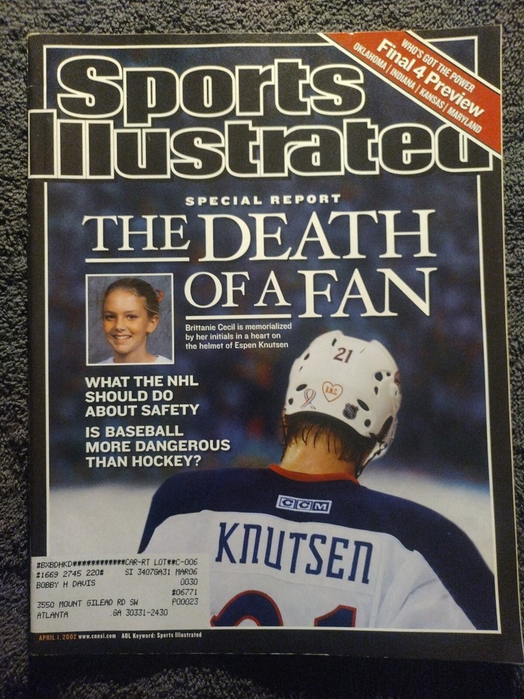 back issue Sports Illustrated magazine: Death Of A Fan (2002)