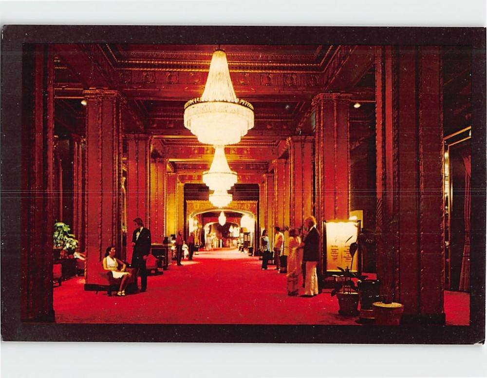 Postcard Lobby Fairmont Hotel New Orleans Louisiana USA