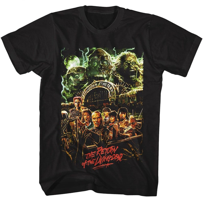 Return of the Living Dead Eddie Holly Art T-Shirt Graphic Tee S-5XL