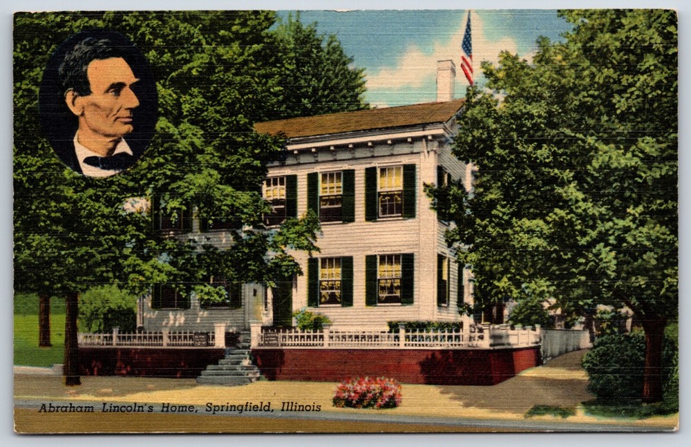 Postcard Abraham Lincoln's Home, Springfield, Illinois Unposted