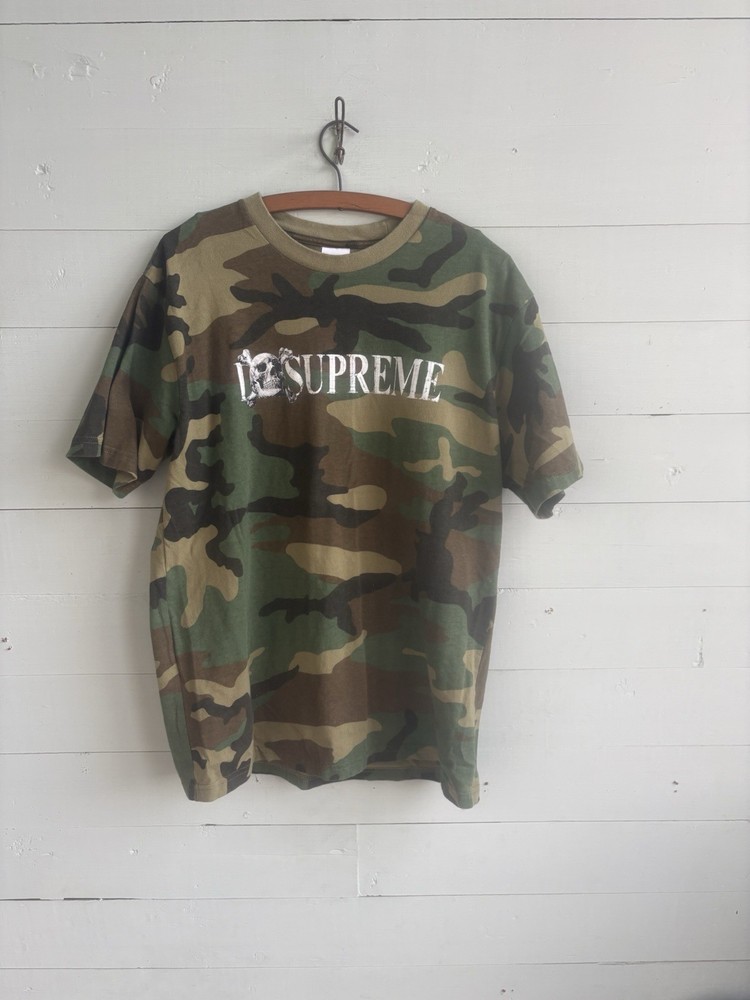 Supreme Playboi Carti Tee Woodland Camo FW25 Size M