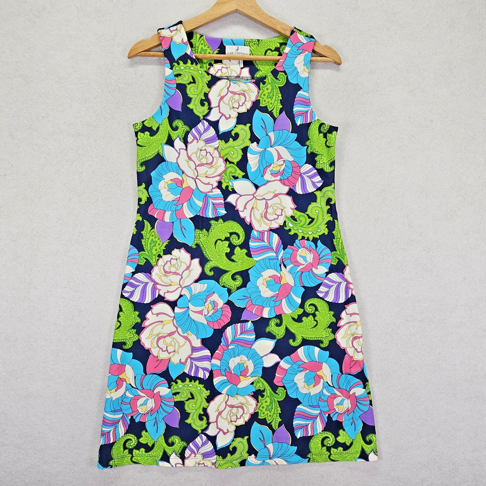 Jude Connally Beth Dress Women S Mini Sheath Sleeveless Colorful Floral Paisley