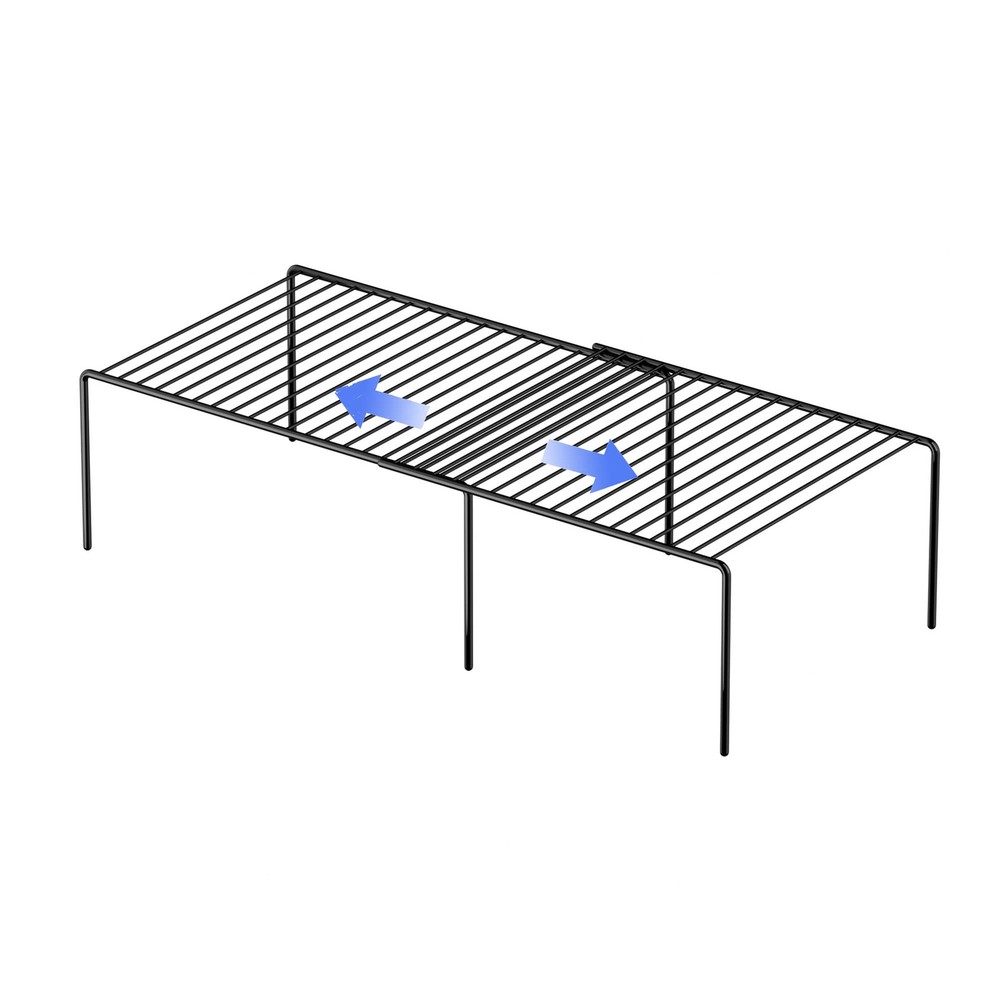 Cabinet Storage Shelf Rack, Expandable Metal Rustproof Kitchen Counter and Ca...