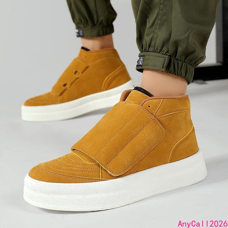 Athletic Mens British Leather Round Toe Sport Fashion Casual Platform Shoes New