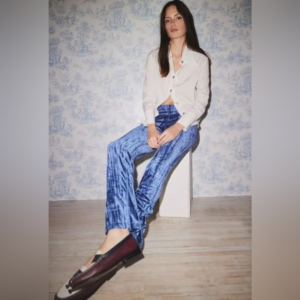 Urban Outfitters Kimchi Blue Crushed Velvet Flare Pants