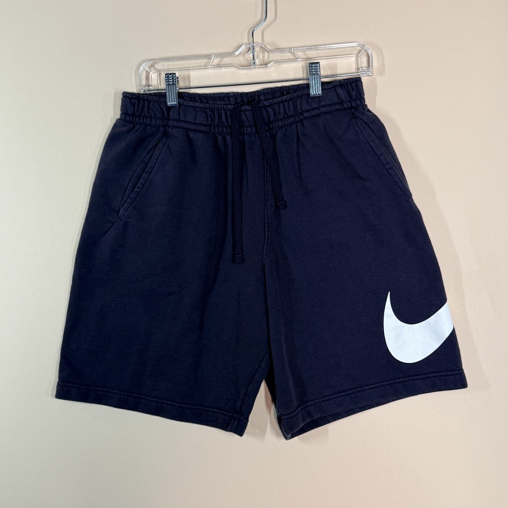 Nike Dri Fit Swoosh Sweat Shorts Workout Navy Blue Men's Size Medium M