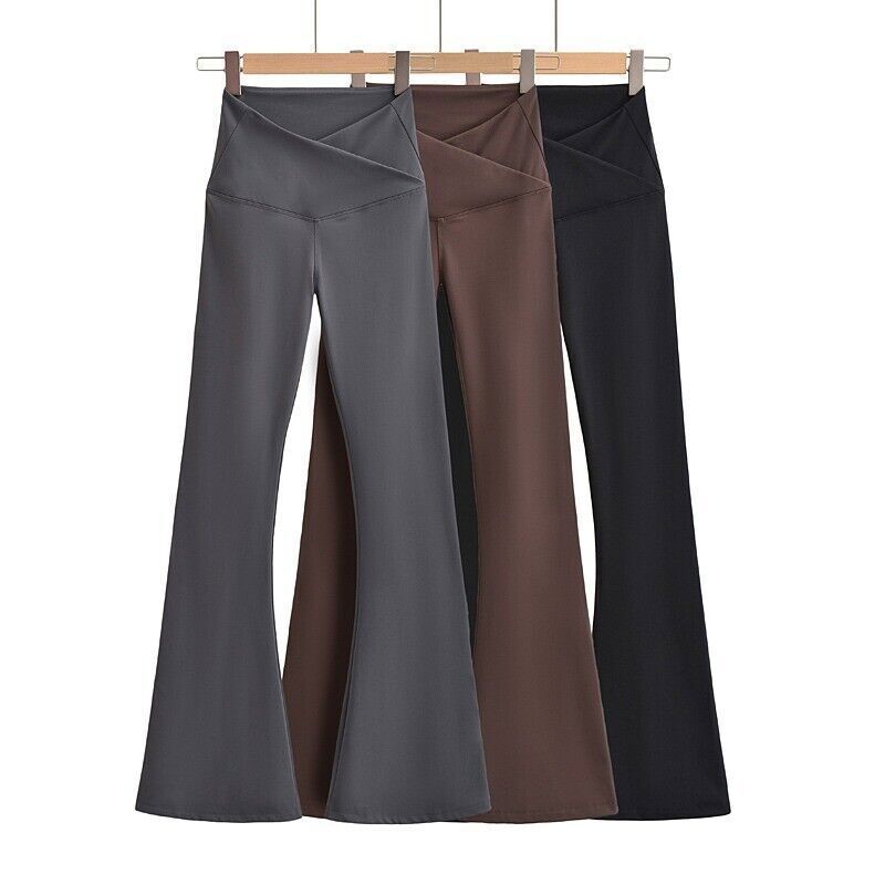 Women's Skinny & Flare Leggings – Fall Casual Yoga Pants Outfit