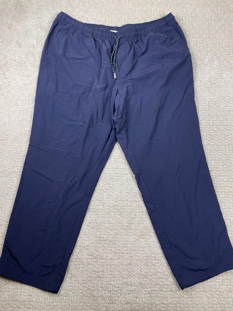 LL Bean Joggers Mens XL Navy Blue Multisport Drawstring Track Nylon Tapered Gym