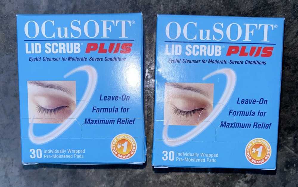 Lot Of 2 OCuSOFT Lid Wipes Plus 30Ct Pre-Moistened Pads Eye Discomfort Exp 12-25
