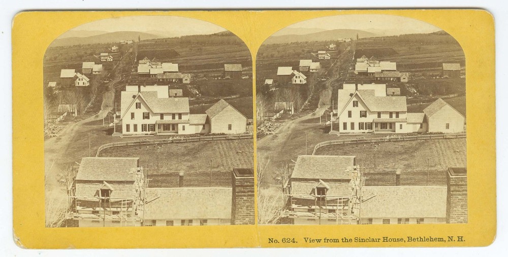 G3026~ NEW HAMPSHIRE – Bethlehem from Sinclair House 1860s Stereoview – Kilburn