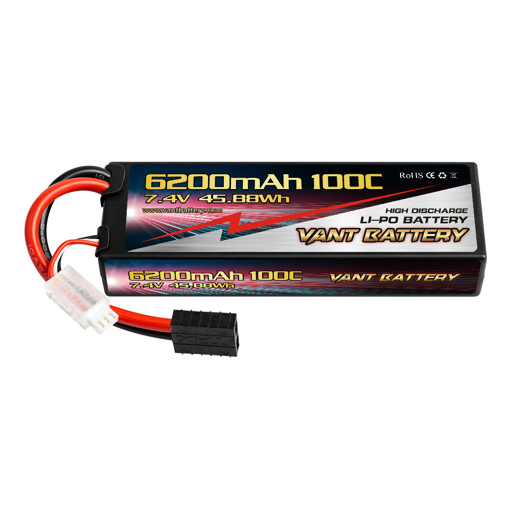 VANT 6200mAh 2S 7.4 100C LiPo Battery FITS Traxxas PLUG POWER HOBBY GENS ACE-image