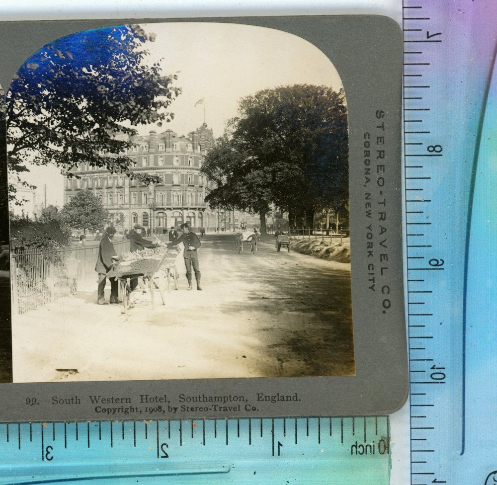 South Western Hotel Southampton England StereoTravel Stereoview
