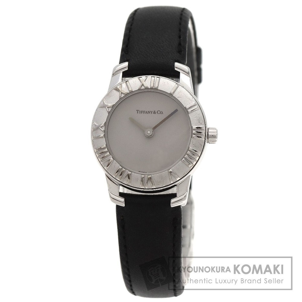 TIFFANY Co. Tiffany Atlas Dome Watch Silver Leather Women s Used