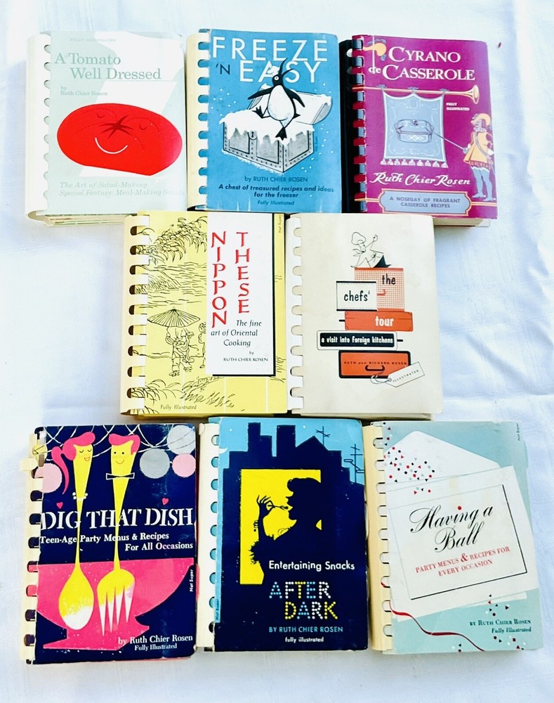 Ruth Chier Rosen Vintage COOKBOOK Collection Lot of 8