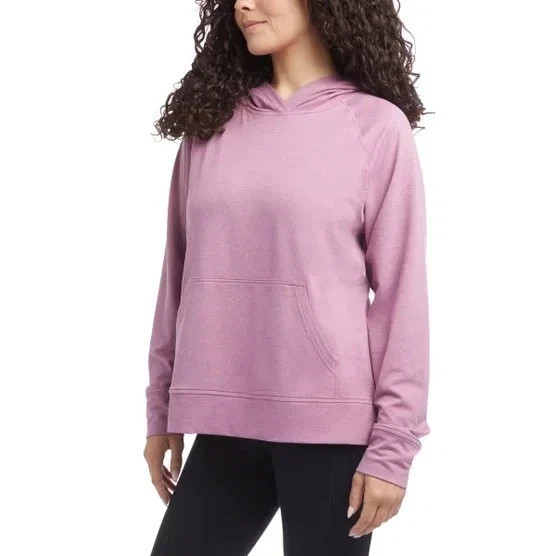 Danskin Women's Melange Hoodie, Dusky Orchid Heather, Size M