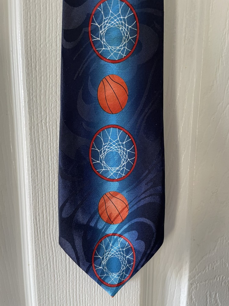 Steven Harris Basketball Necktie Hoops Net Sports Coach Novelty Tie