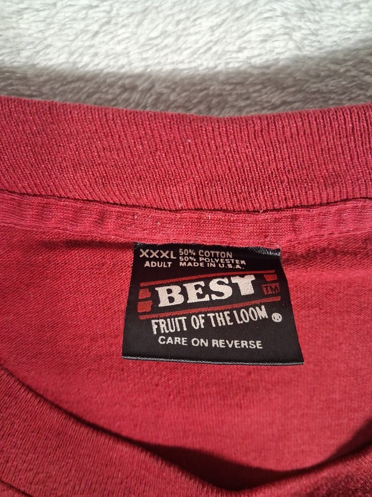 Vintage Fruit of the Loom Best T-Shirt Men XXXL  90s Made in USA Blank Tee