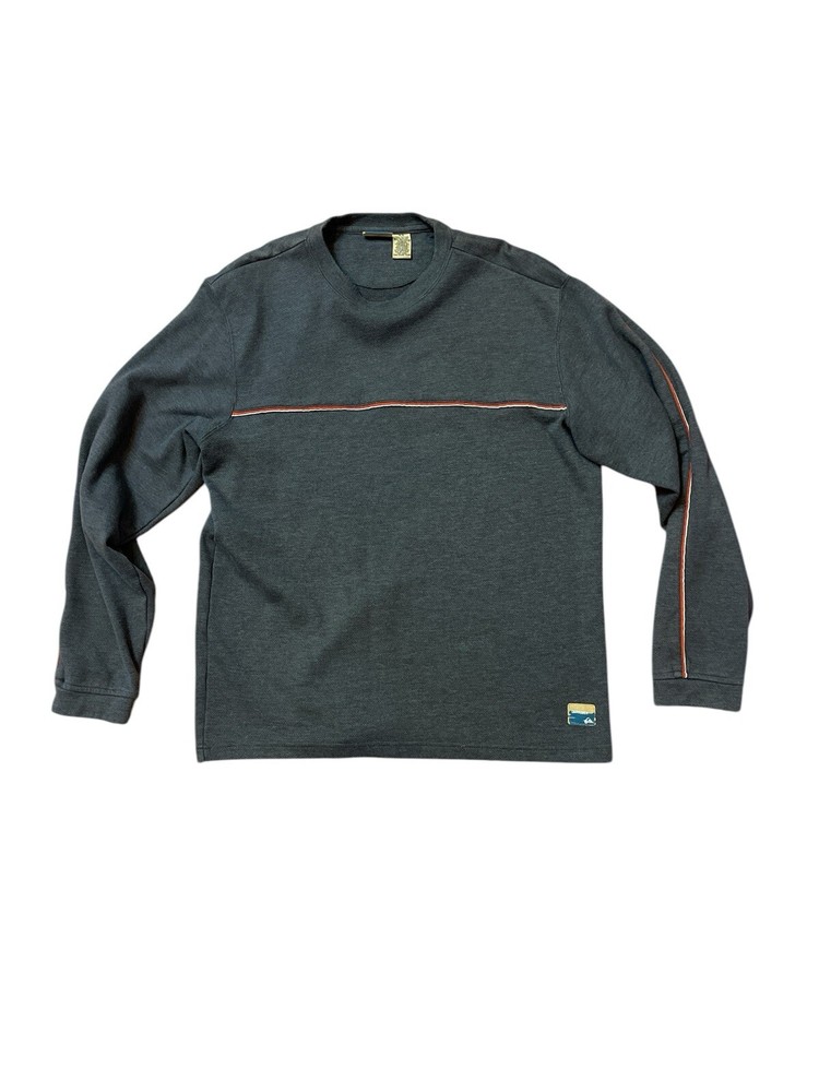 Vintage Quicksilver Crew Neck Pullover Sweater Mens Size Medium (M) Gray