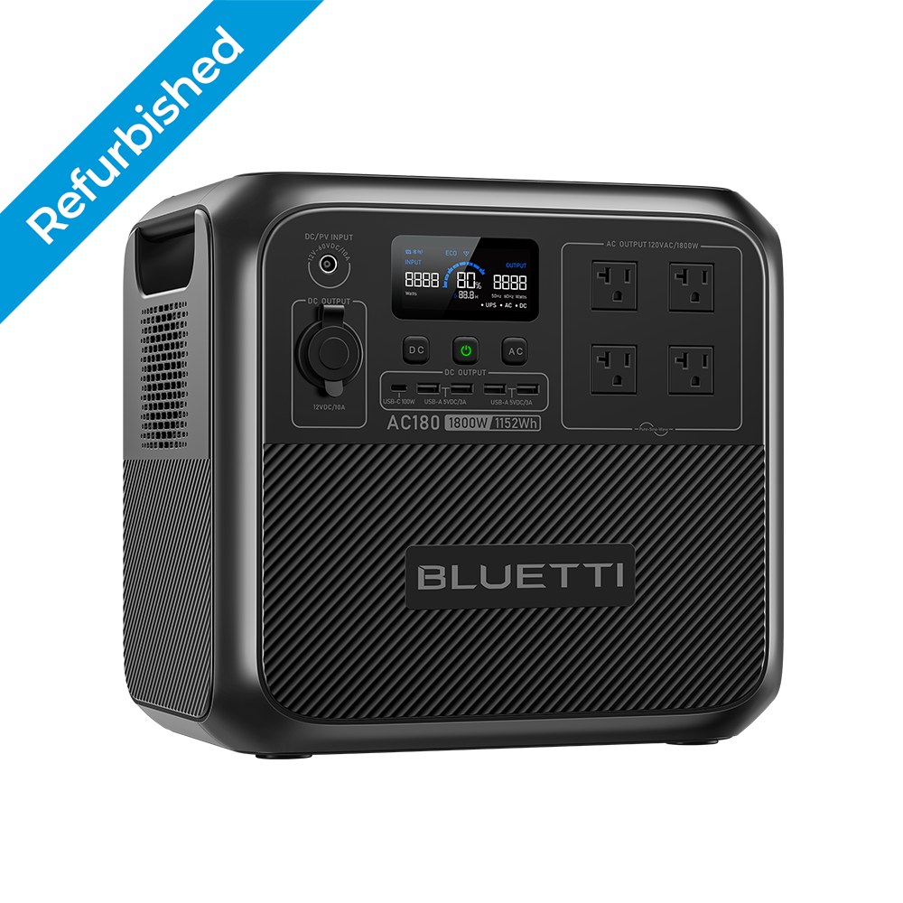 BLUETTI AC180 Portable Solar Generator 1152Wh 1800W Power Station for Barbecue