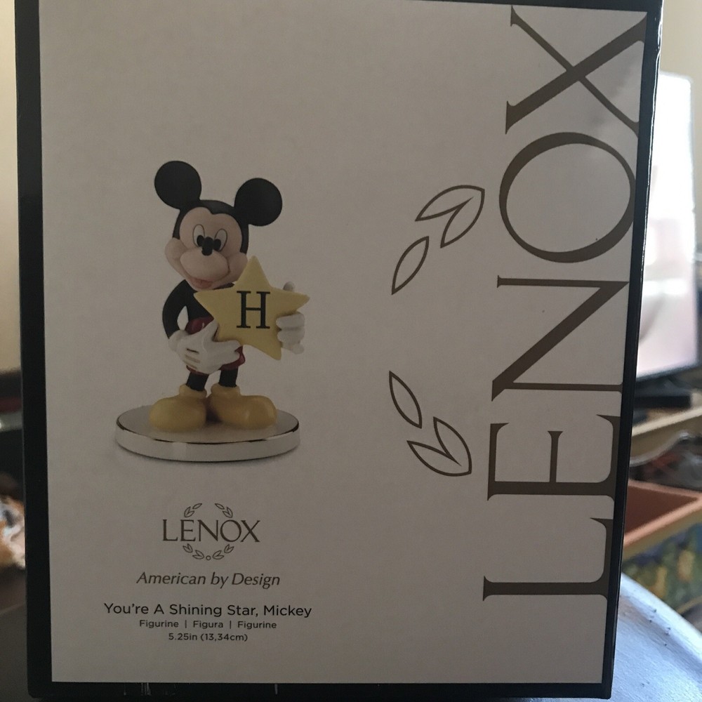 Lenox You’re A Shining Star Mickey Mouse Figurine H MONOGRAM In Box