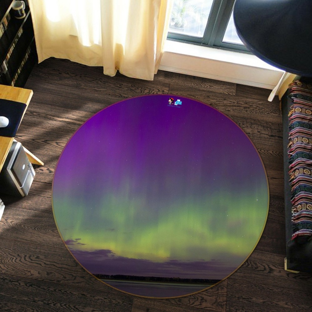 3D Green Aurora At Night NAO10483 Game Rug Mat Elegant Photo Carpet Mat Fay