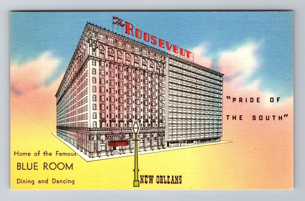 New Orleans LA-Louisiana, Roosevelt Hotel, Advertising Souvenir Vintage Postcard