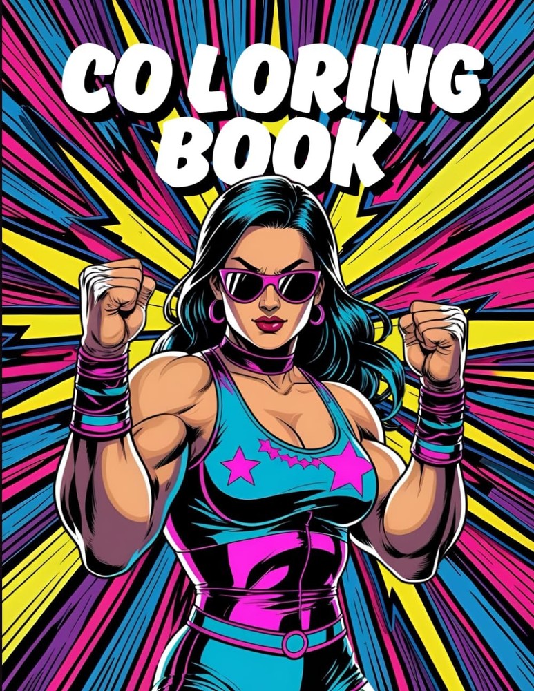 Women of Wrestling: Superstars Coloring Book: Fierce Female Fighters and Champio