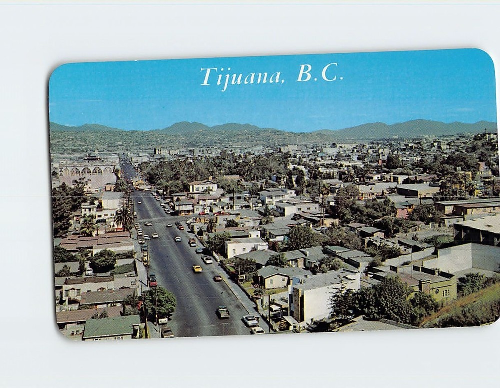 Postcard Panoramic View Tijuana BC Mexico