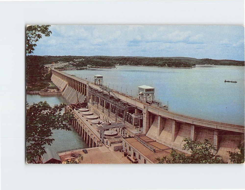 Postcard Bagnell Dam and Lake of the Ozarks Missouri USA