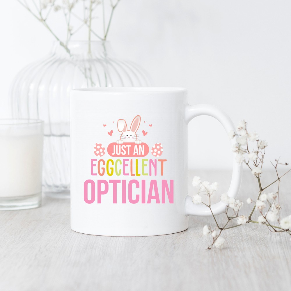 Funny Optician Mug Easter Gift for Eye Doctors Eggcellent Design   