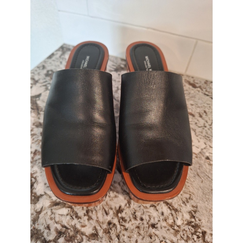 MICHAEL Michael Kors Women's  Platform Black Wedge Sandals size 6.5
