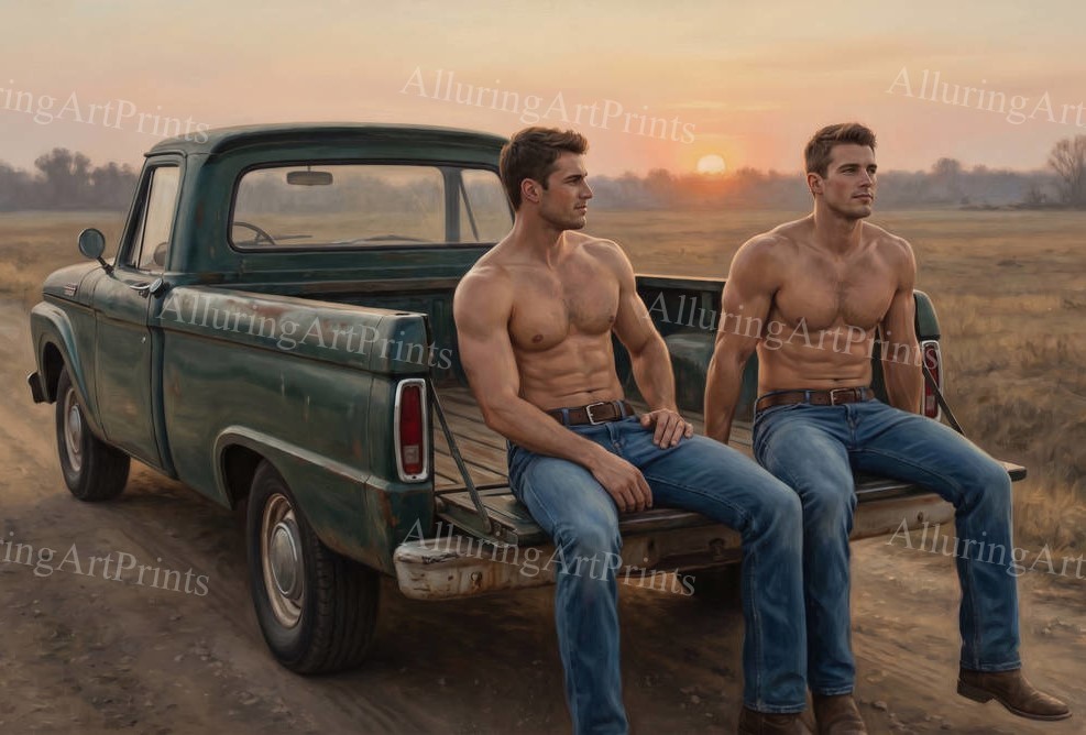 Male Model Photo Print Muscular Handsome Jock Shirtless Hunk College -G532