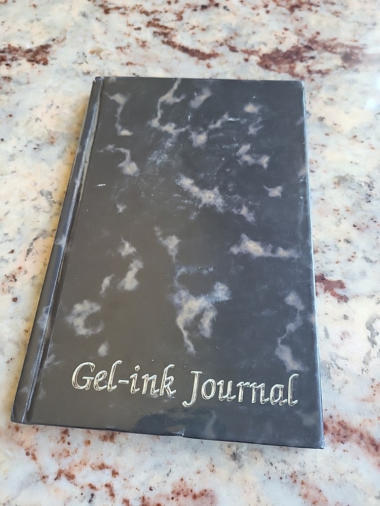 Gel Pen Journal hardcover Acid Free 112 Lined Black Pages Riverside Paper Co New-image