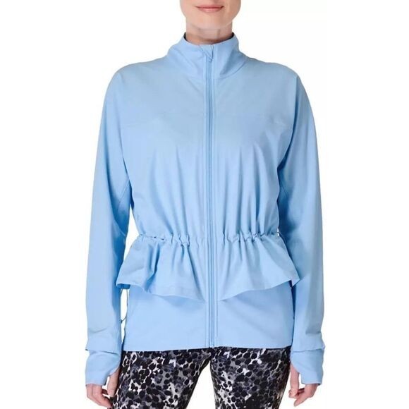 Sweaty Betty Women's Size 8 Light Blue Fast Lane Running Jacket