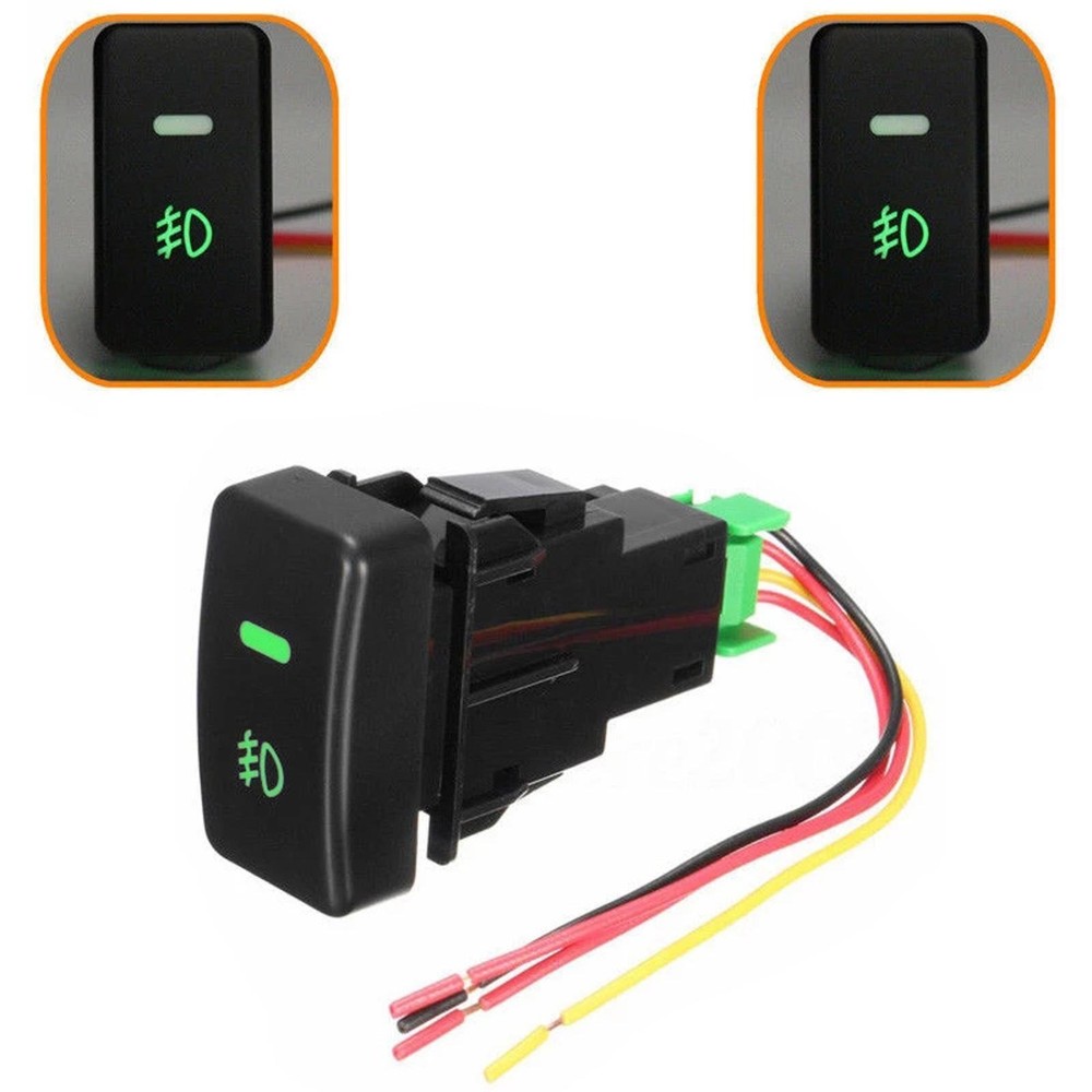 Black Plastic Car Fog Lamp 4 Pin On-Off Button Switch For Honda Civic Accord CRV
