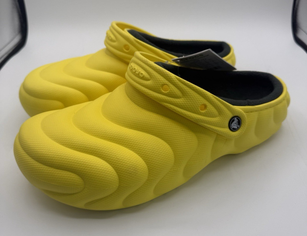 Crocs Classic Lined Overpuff Clogs Cyber Yellow 210059-77J Mens Size 12