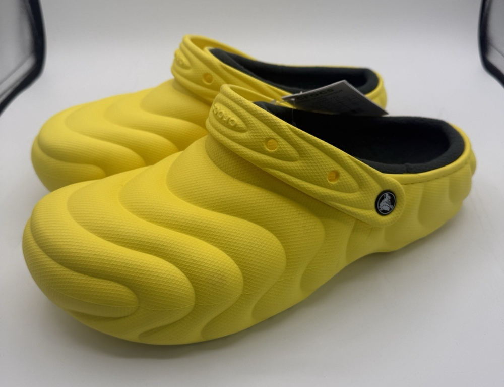 Crocs Classic Lined Overpuff Clogs Cyber Yellow 210059-77J Mens Size 12