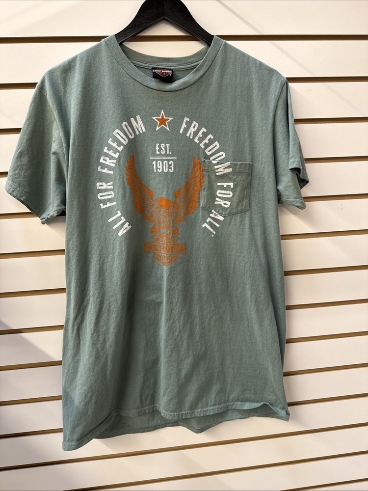 Harley Davidson Green  Graphic T-shirt Men’s Large