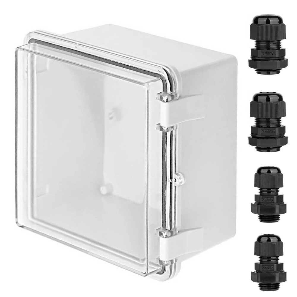 Waterproof Electrical Enclosure Visible Cover IP65 ABS Plastic Project Case DIY-image