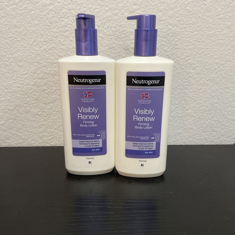 2-Pack Neutrogena Visibly Renew Firming Body Lotion for Dry Skin Hydration