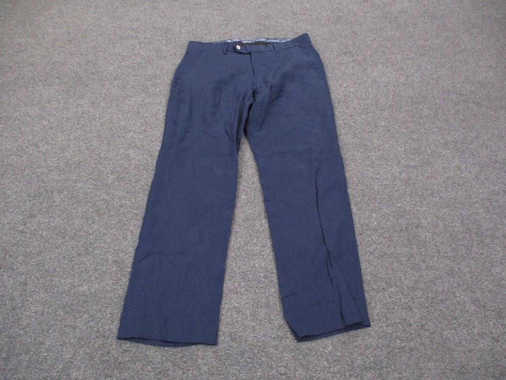 Lauren Ralph Lauren Pants Mens 32 X 30 Blue Linen Business Dress Black Label