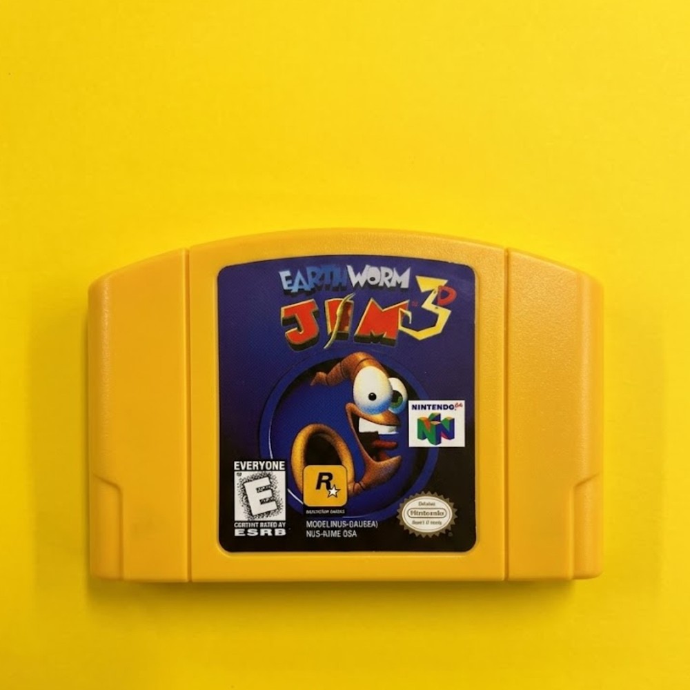 Earthworm Jim 3D for Nintendo 64 N64 – Classic Retro Adventure Game Cartridge